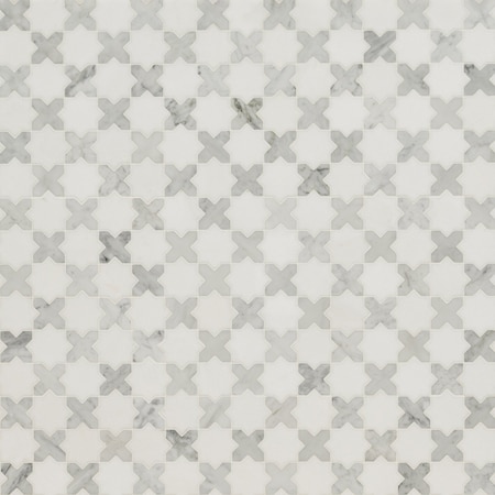 Msi Vera Anne Pattern 11.81 In. X 11.81 In. X 10Mm Polished Mosaic Marble Floor And Wall Tile, 10PK ZOR-MD-0536